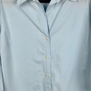 BURBERRY size 14 light blue button down shirt